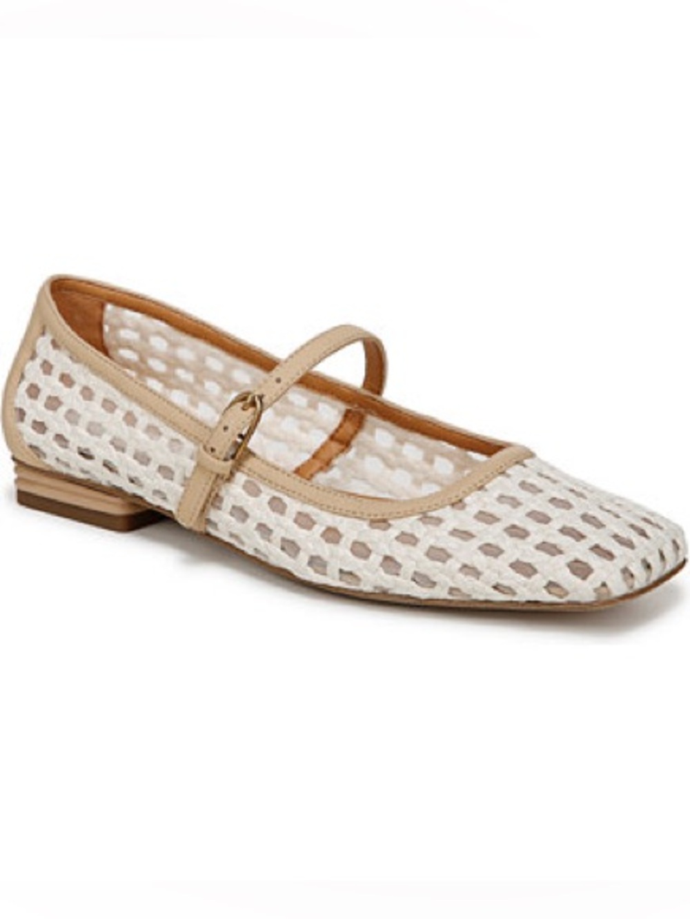 Franco Sarto White Perforated Flats